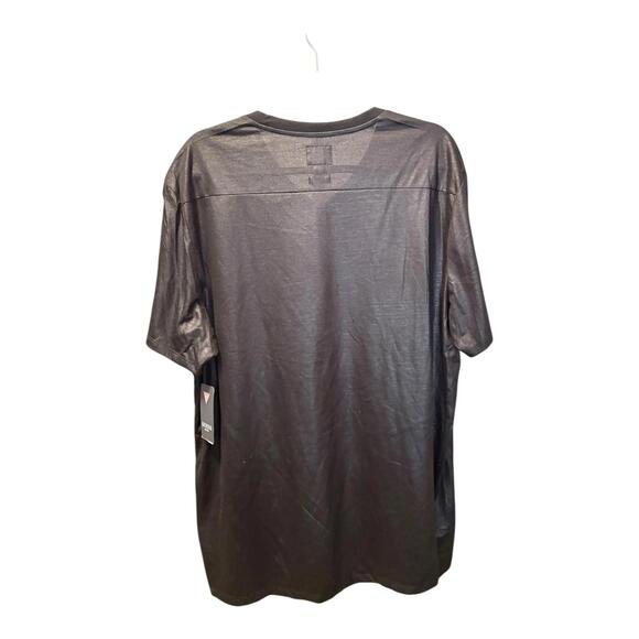 Guess SS Mason Yoke Vee Jet Black T-Shirt XL - Picture 2 of 5